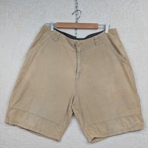 VTG Billabong Cargo Shorts Men's 36 Tan 9" Corduroy Relaxed Fit Skater Surf Y2K